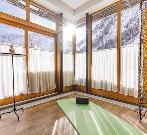 yoga room wellness hotel Pitztal valley