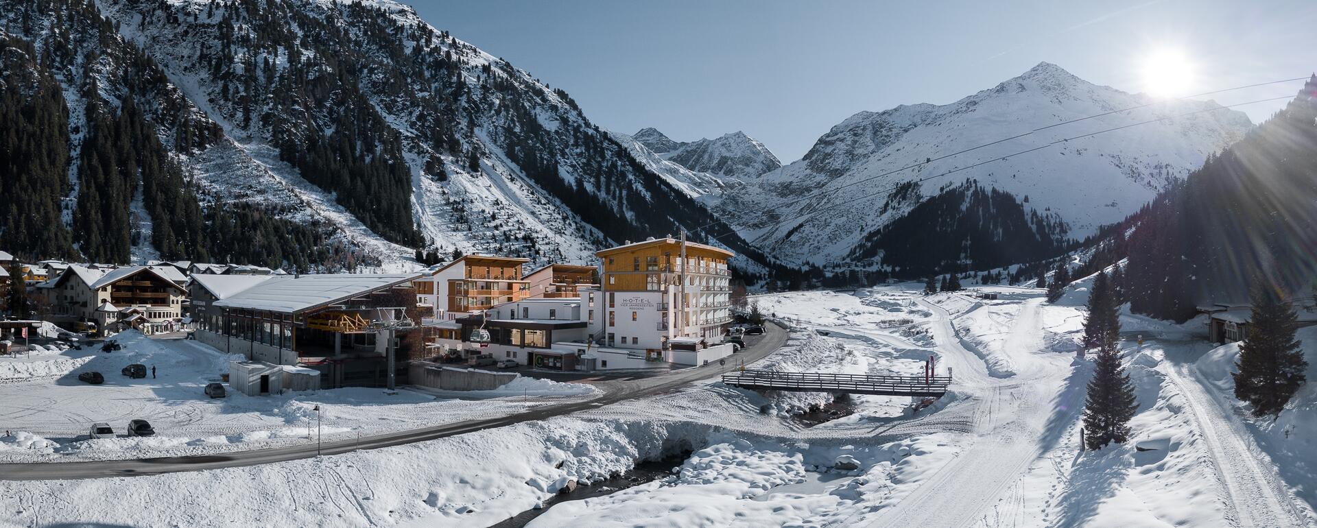 hotel Pitztal valley in winter