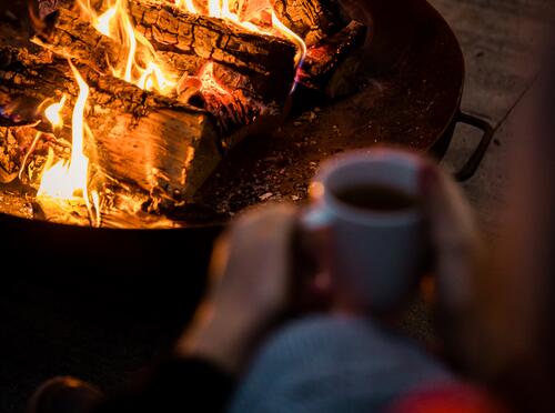 relax around the campfire on recreation vacation
