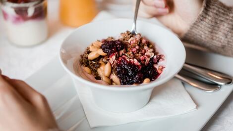 veganes Frühstück im DAS VIER – Sport- & Wellnesshotel Pitztal Tirol