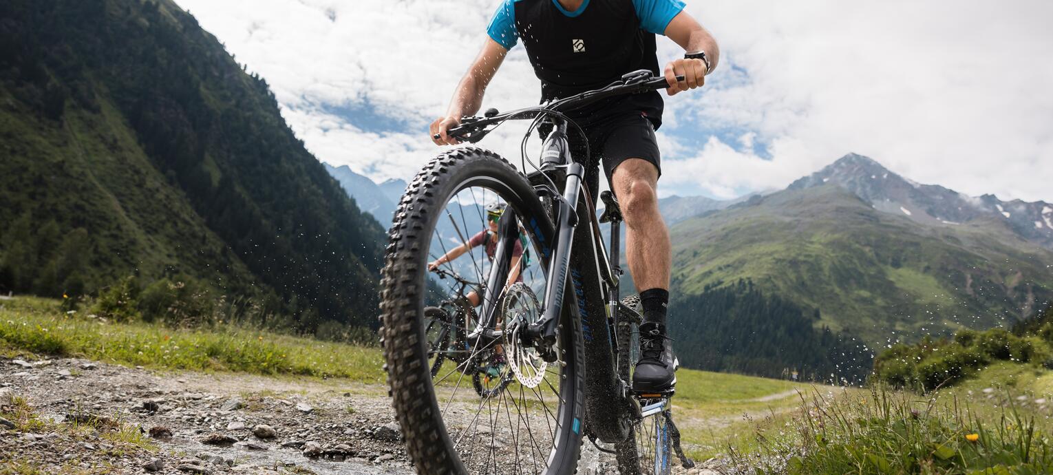 mountain bike trail in the Pitztal valley