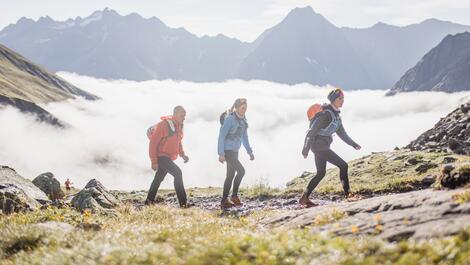 group hike in the Pitztal Valley