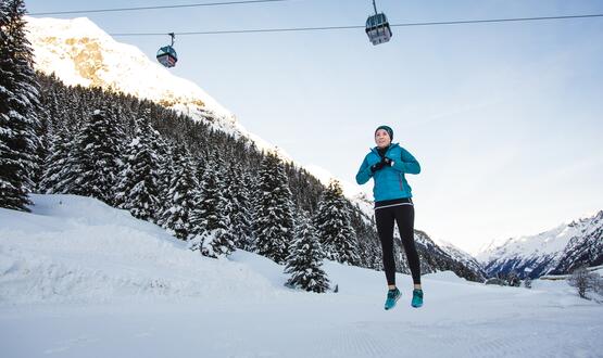 Laufen im Winter Pitztal