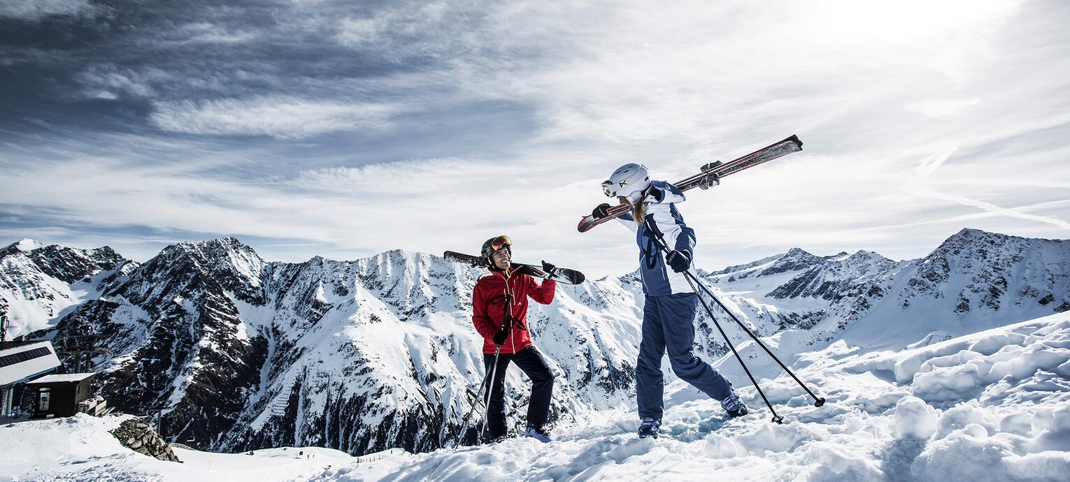 winter skiing vacation Pitztal valley
