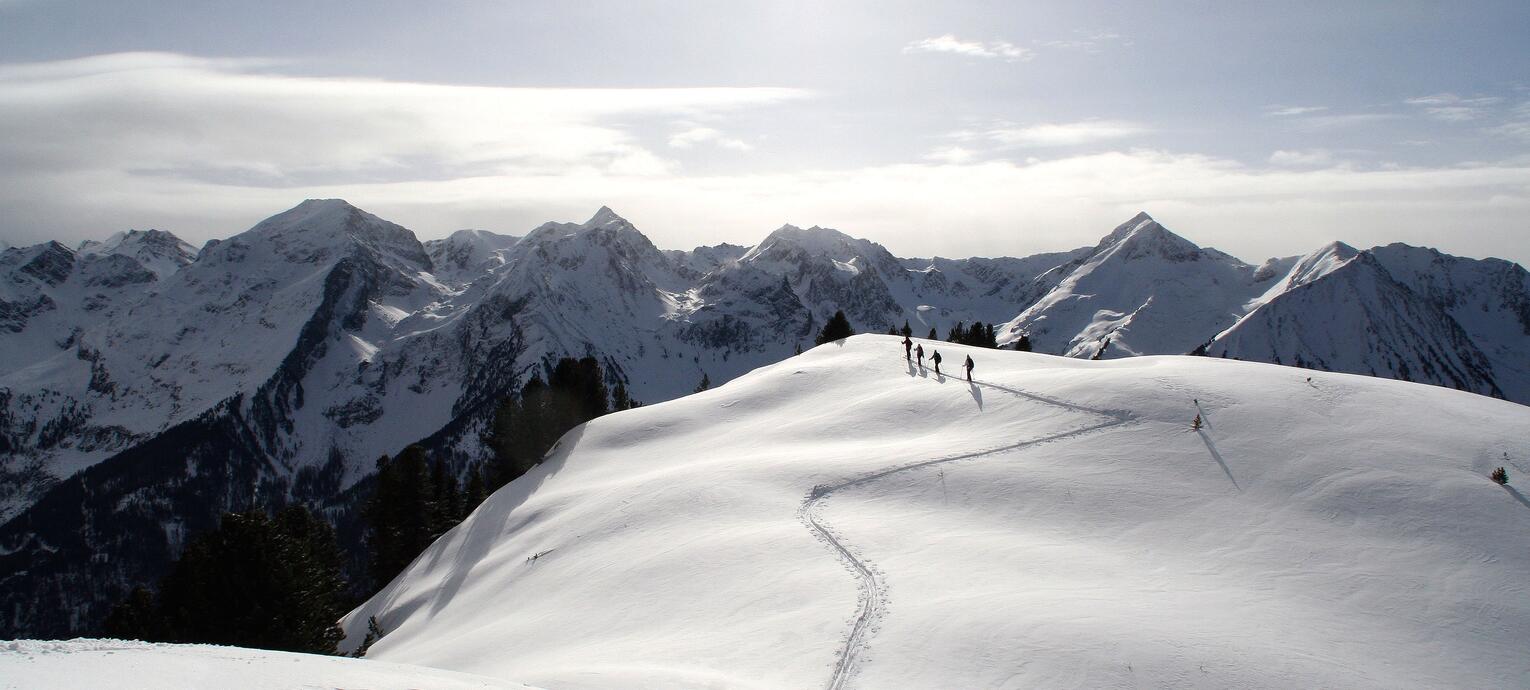 ski tour on Hochzeiger Pitztal valley