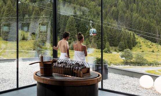hotel with panorama sauna