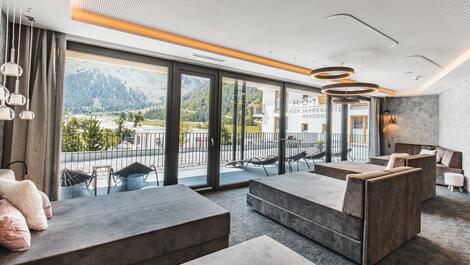 relaxation room in the wellness hotel in Pitztal valley